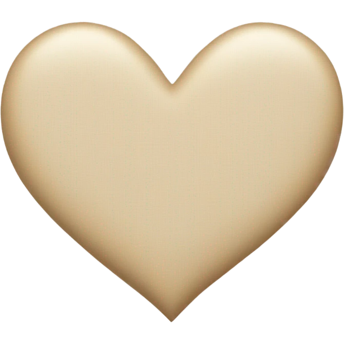 Light beige heart emoji