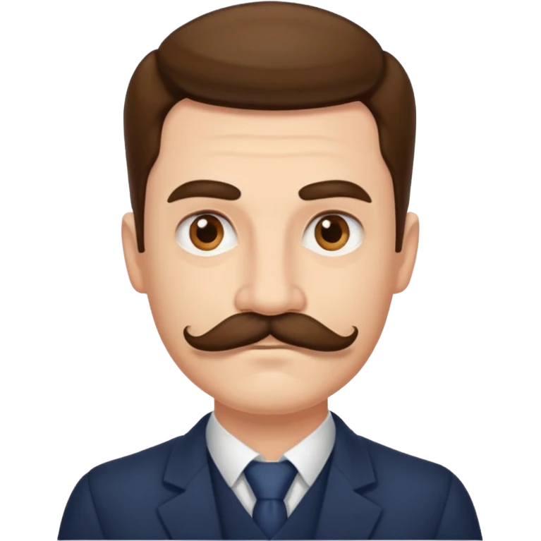 un uomo baffuto spocchioso emoji