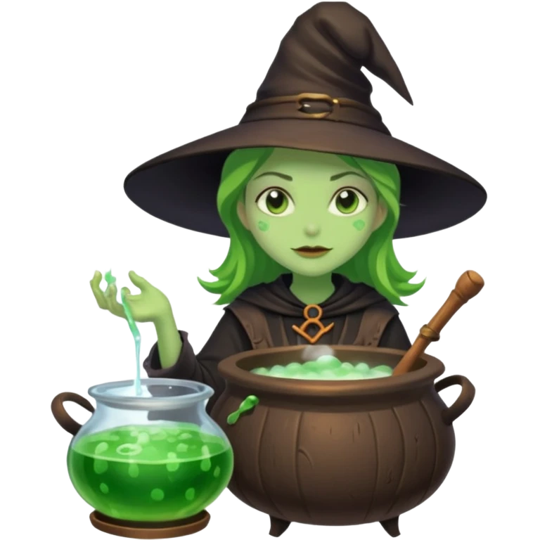 green witch cooking potion emoji