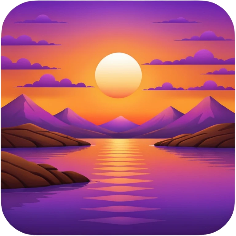 Brown sunset emoji