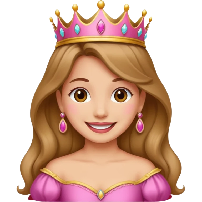 Una princesa con un moño rosa emoji