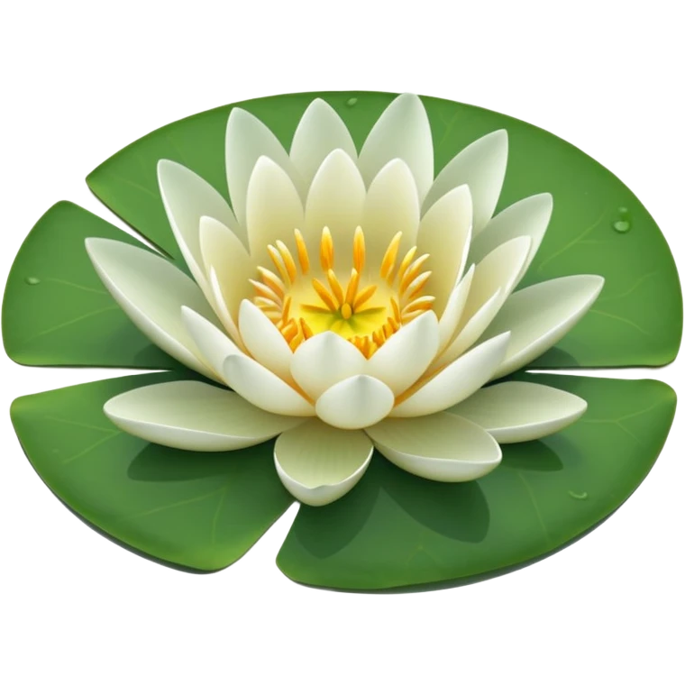 white water lily circle leaf emoji