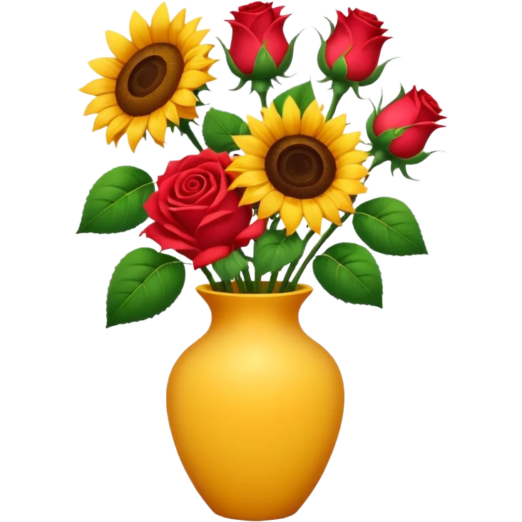Roses and sunflowers emoji