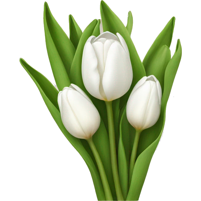 white tulips emoji