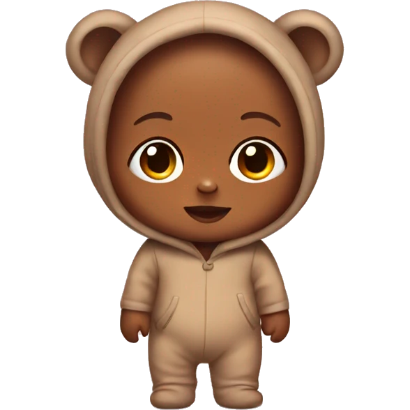 Baby with a bear costume emoji