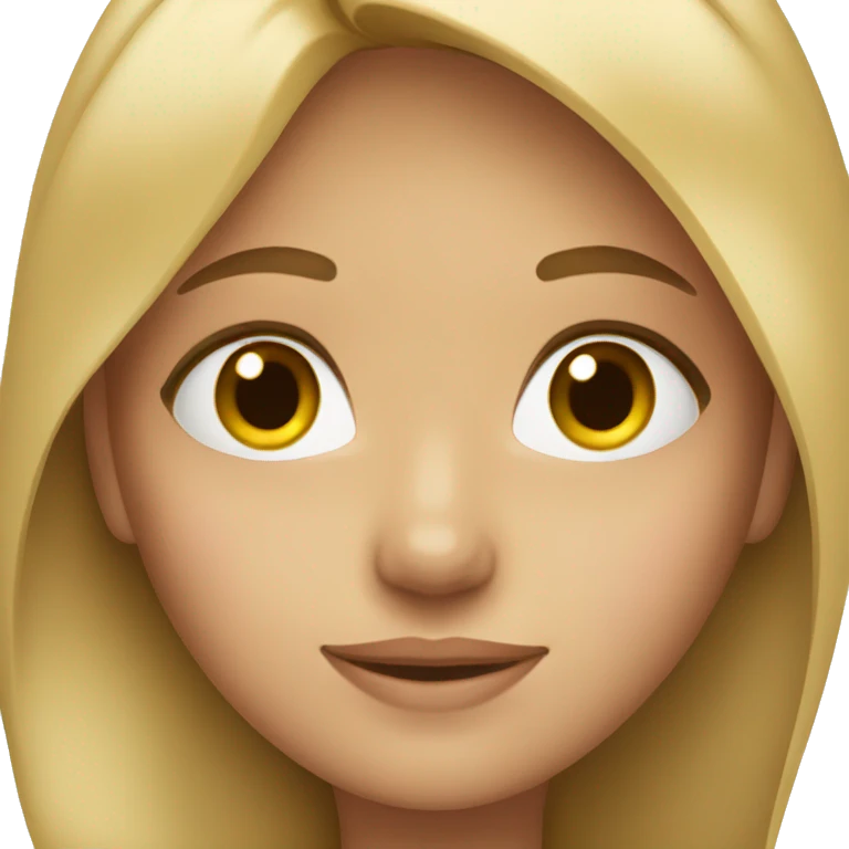 Girl with blonde/brown hair emoji