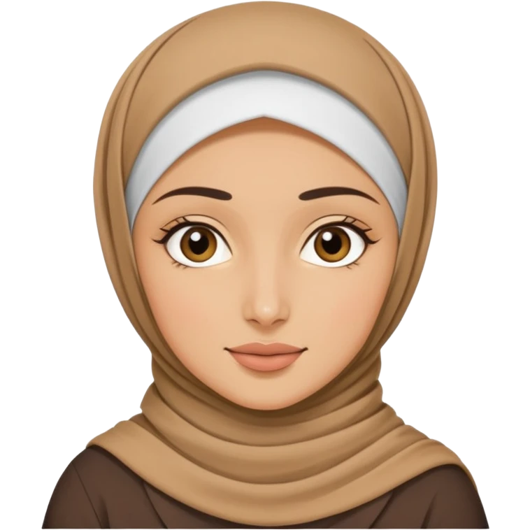 hijabi girl, hand drawn icon style, simple lines, no fill emoji