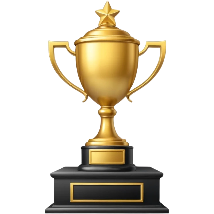 trophy on a winners podium emoji