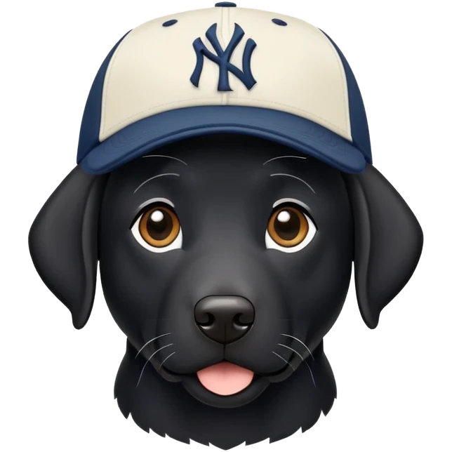 black lab in new york hat emoji