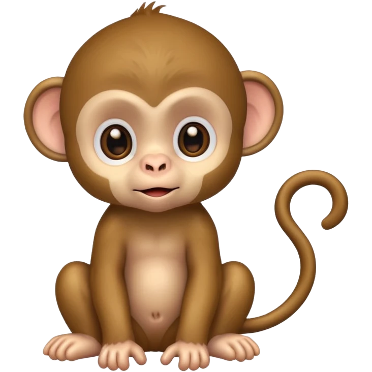 cute baby monkey with big eyes emoji