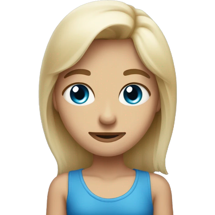 Abogada rubia con ojos azules y un contrato en la mano emoji