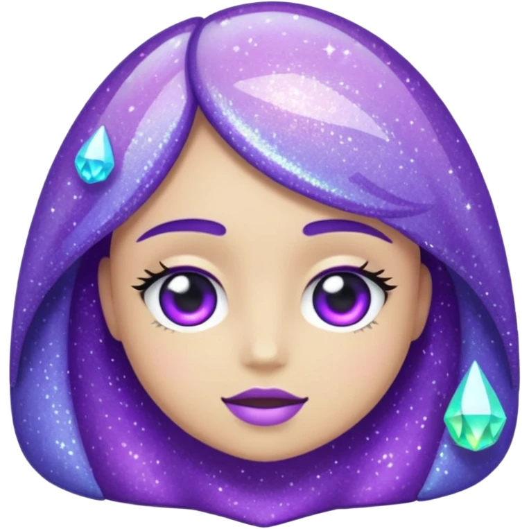 glitter purple and cian fix emoji