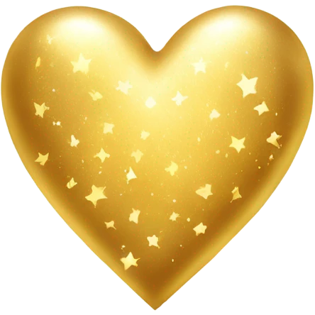 Shining gold heart filled with stars  emoji