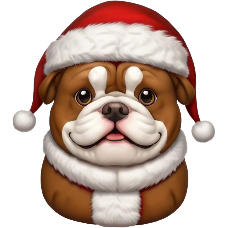 Bulldog Santa  emoji