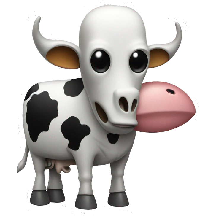 cowbot with an alien emoji