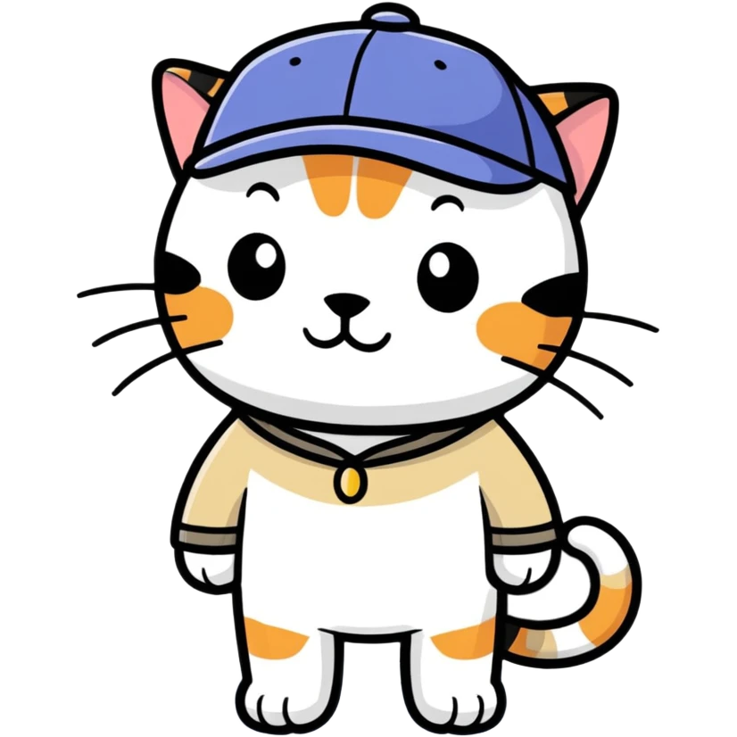 Cat cap emoji