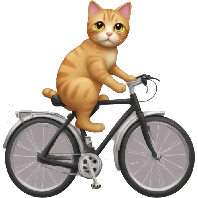 Cat with bike emoji
