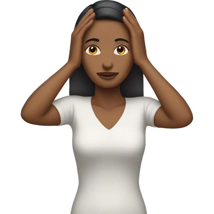 A woman who places her hand on her forehead  emoji