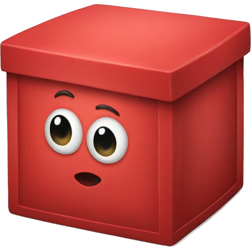 red box inside it D letter  emoji