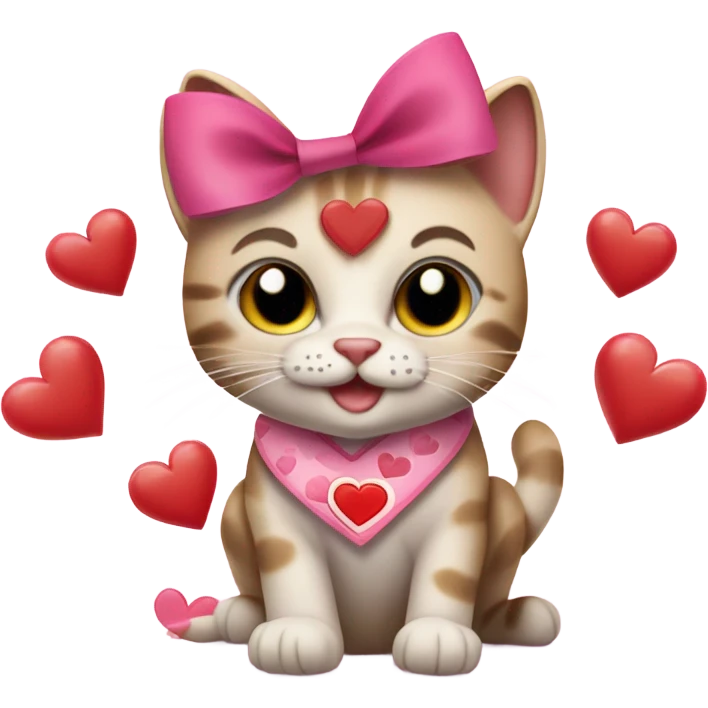 Cat valentines emoji