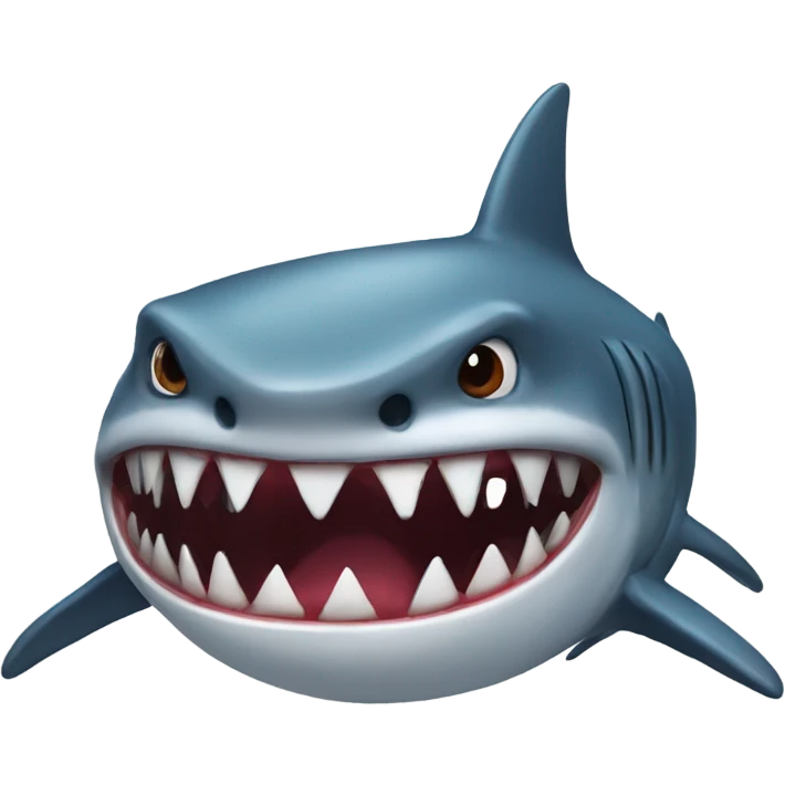Shark with clown makeup emoji