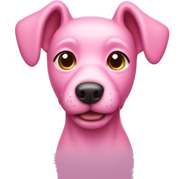 Pink dog emoji