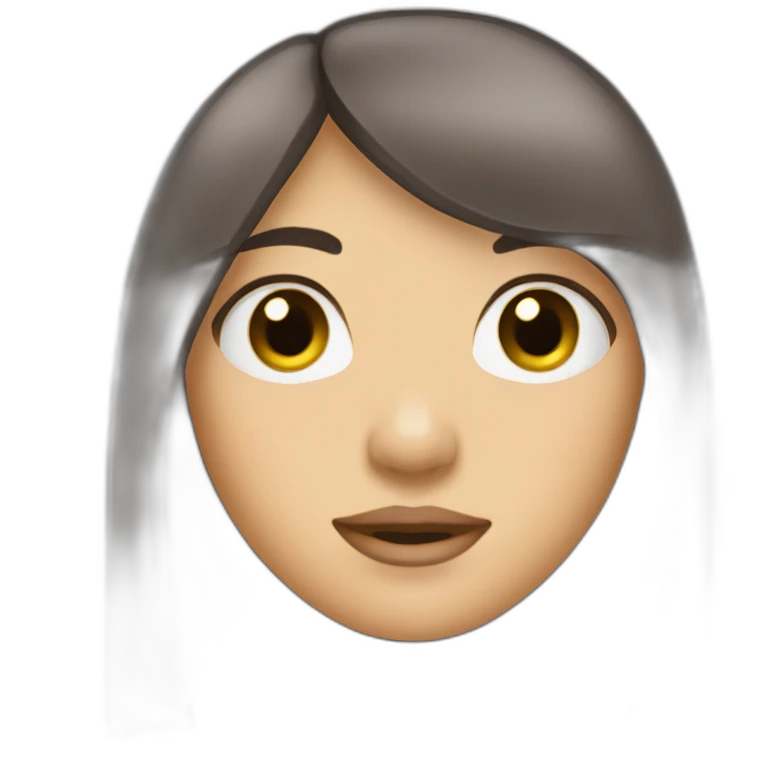 dark-brown-long-hair-fringe-girl-with-black-eyes Download emoji emoji