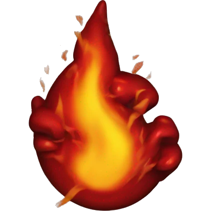 red heat beating emoji