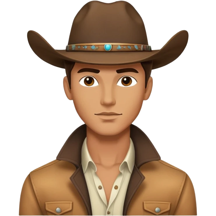Handsome Western male fashion model with chiseled features, styled hair, designer clothes emoji