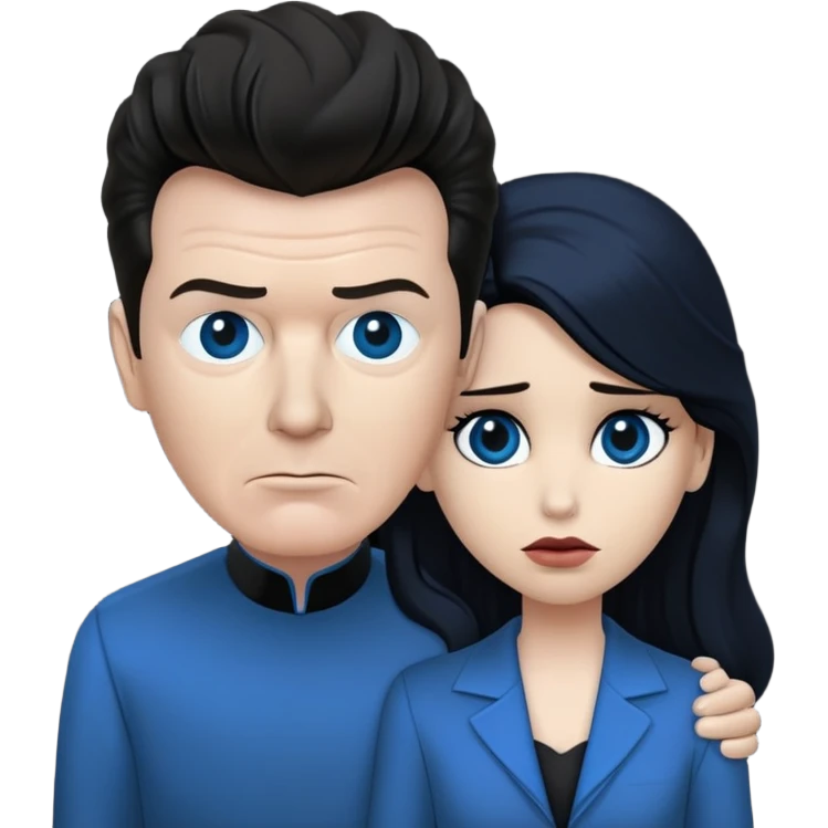 Wide Rick Astley with cursed Selene Delgado face with no eyes and Wide Rick Astleys blue and the background is pitch black emoji