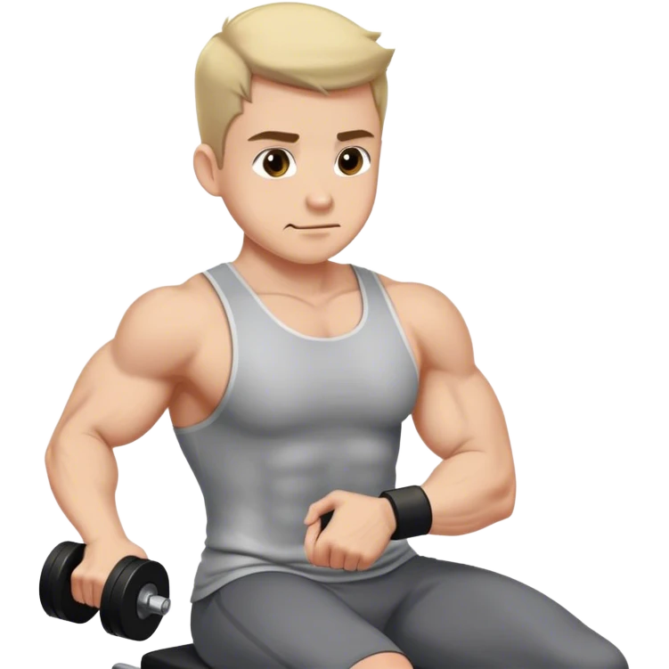 man seated weighted wrist curl emoji