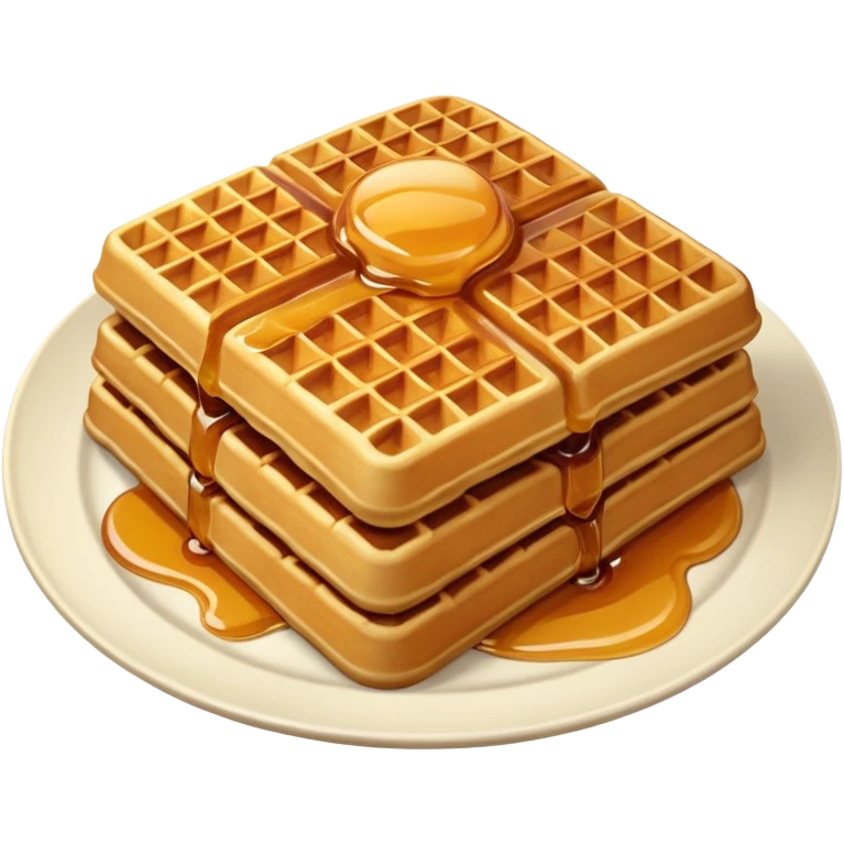 Waffles in a plate emoji