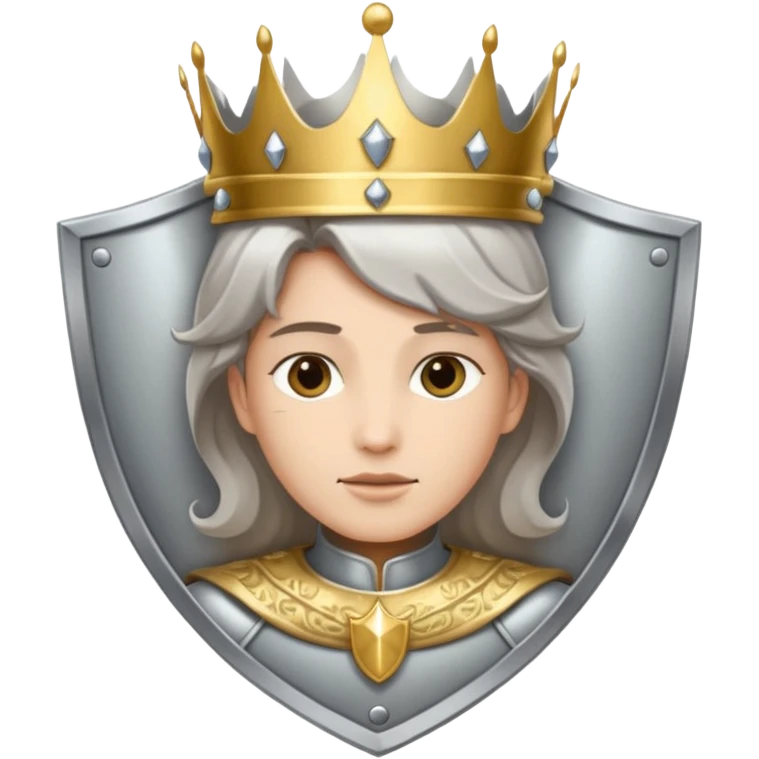 Create a Shield / Crown that represents confidence a brave and proud facial expression not a boy or girl emoji