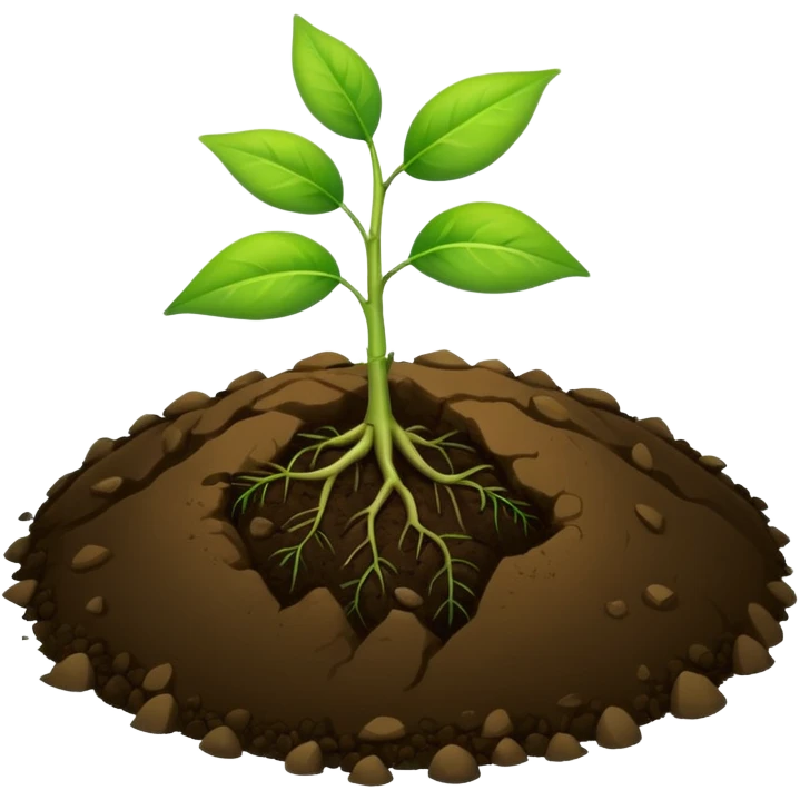 a sapling growing from the ground emoji