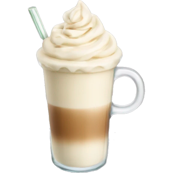 Cute ice white chocolate latte emoji