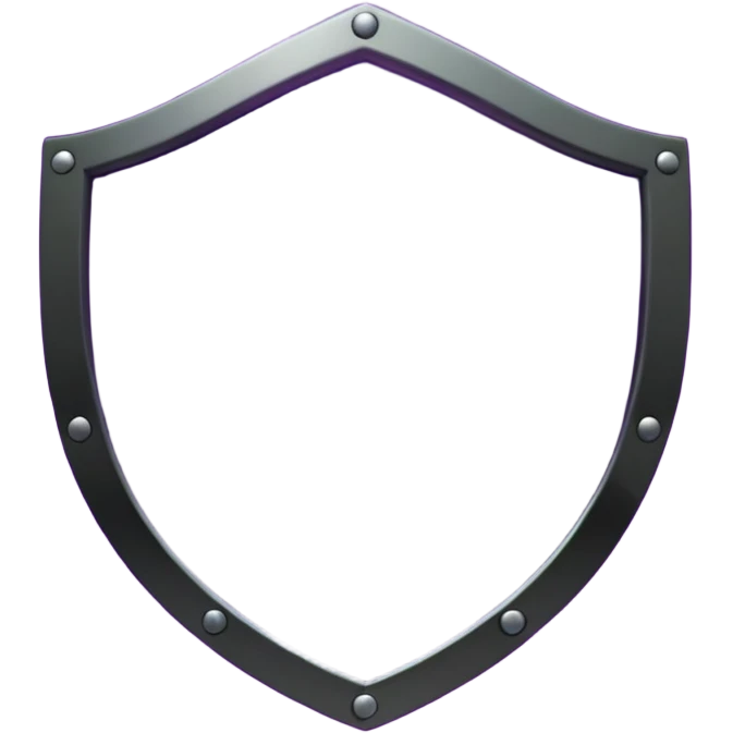 Purple glowing shield emoji