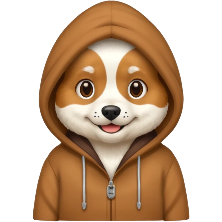 Dog wearing a hoodie emoji