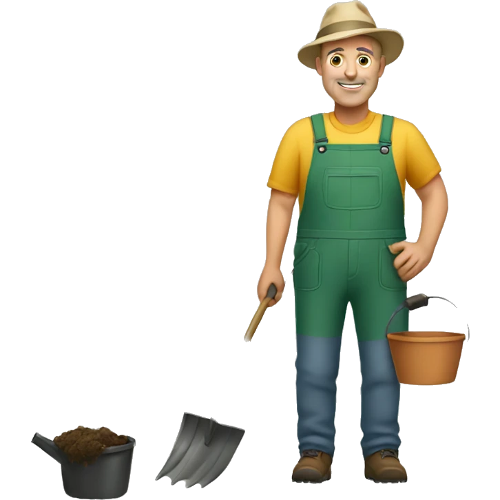 middle aged man gardener emoji