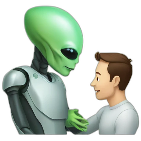 Elon musk meets alien emoji