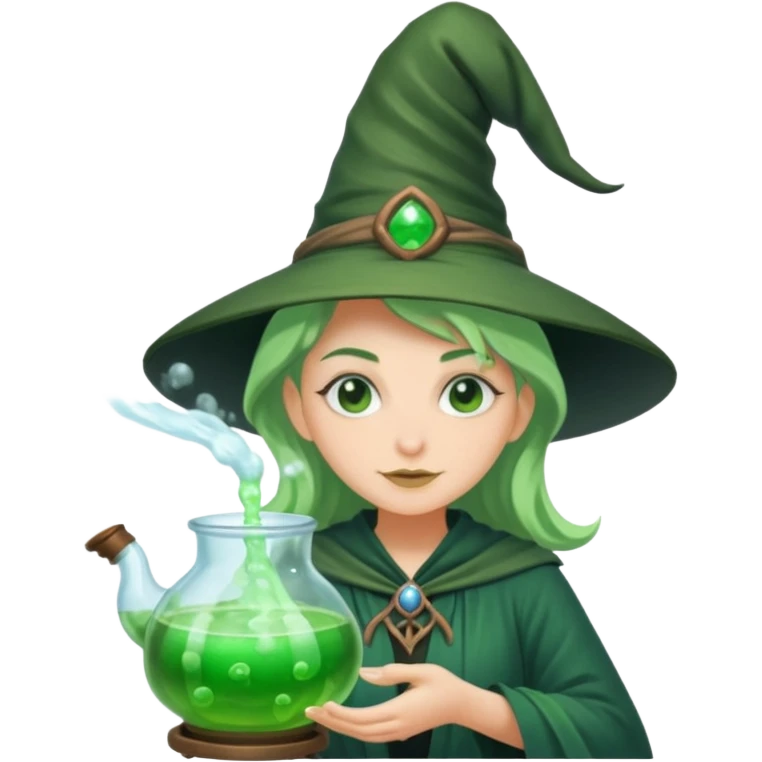 green witch cooking potion emoji