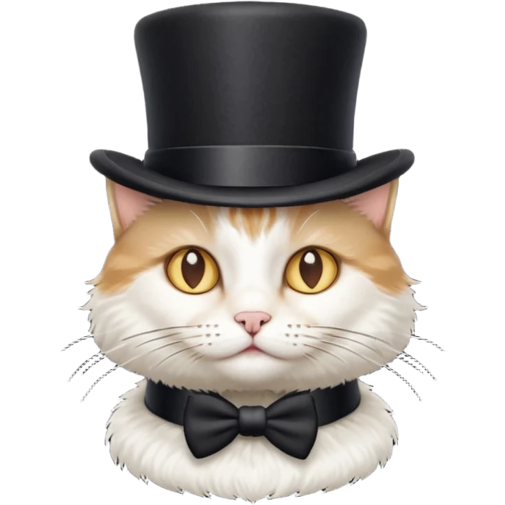 cat wearing a tophat emoji