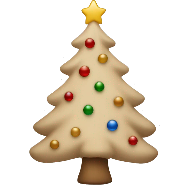 Beige Christmas tree  emoji