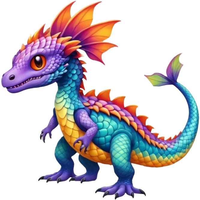 modern colorful Fakémon-creature (full body) emoji
