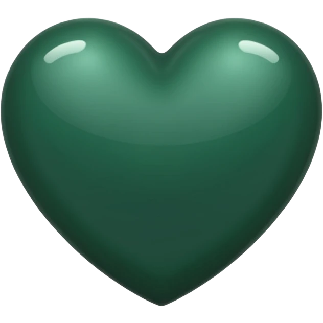 dark green heart, classic look, no text emoji