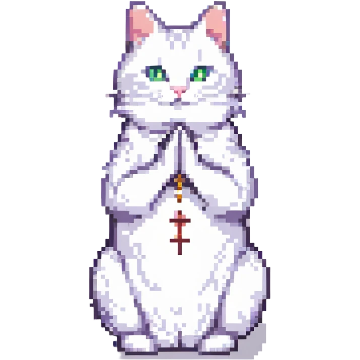cat in a prayer pose emoji