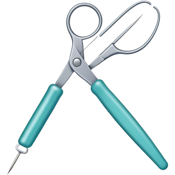 Beading icon, intricate beaded jewelry or decorative item in progress, visible beads, thread, and needle, tools like pliers and scissors, minimalistic style, clean lines, transparent background. emoji