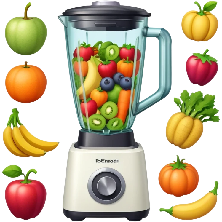 blender filled with fruit and vegetables  emoji