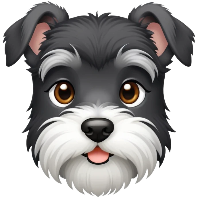 black and white miniature schnauzer emoji