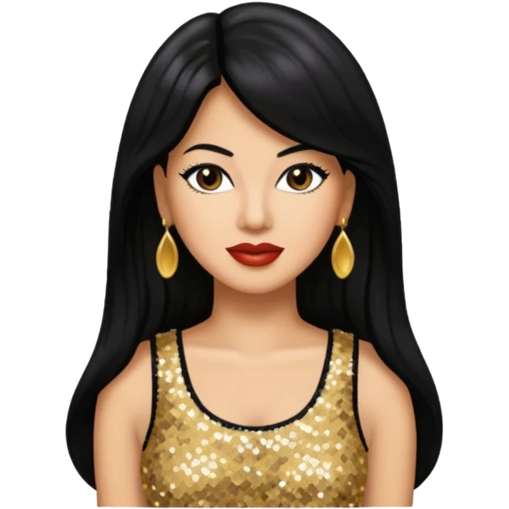 Selena Quintanilla with long hair emoji