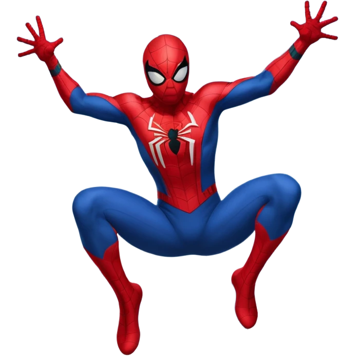spider man flying in the city throwing web emoji